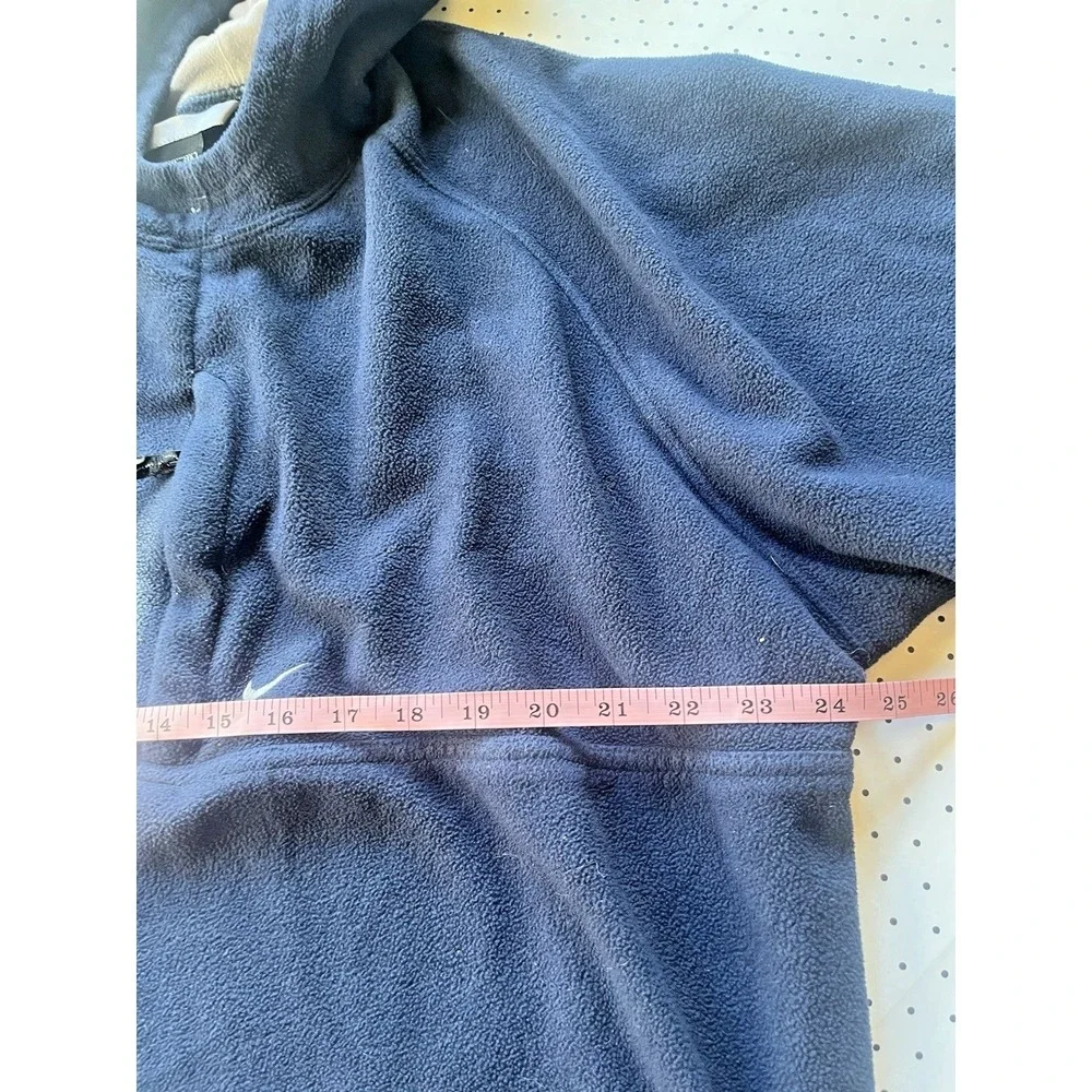 Vintage Nike Fleece Pullover 2XL Navy Blue Quarter‎ Zip Mock Neck Made In Taiwan